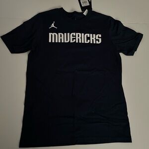 Kids Nike NBA Dallas Mavericks Navy Blue Short Sleeve Tee Shirt M (10-12)